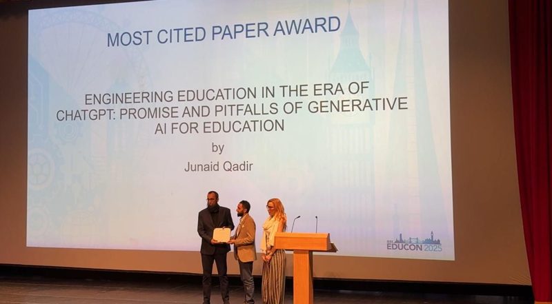 Receiving the IEEE EDUCON 2025 Most Cited Paper Award in London